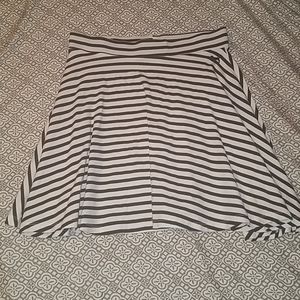 Black and white striped skirt